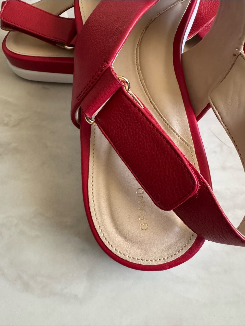 Cole Haan Women’s Red Crisscross Slingback Sandals Size 9.5 NWOT - Picture 5 of 11